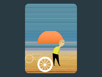 Dune beach character composition concept art dune human illustration memories ocean old man old time pixel stretch sand water