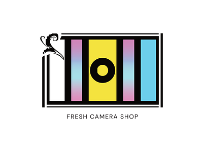 Fresh Camera Shop advertisement affinity designer camera colorful concept design digital equipment fresh geometric logo design logo identity outlet photography shop