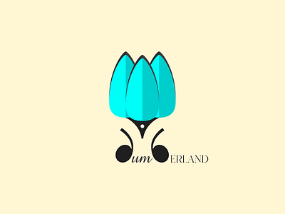 Dumberland affinity designer community logo composition cyan human identity logo illustration leaves people petals three unique