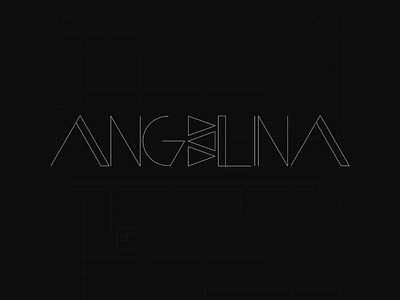 Angelina 2d affinity designer alphabet black creative design flat geometric letter a minimal name outline design typography
