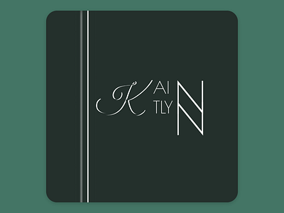 Kaitlyn 2d affinity designer alphabet composition creative cursive design flat green kaitlyn letter k square typography