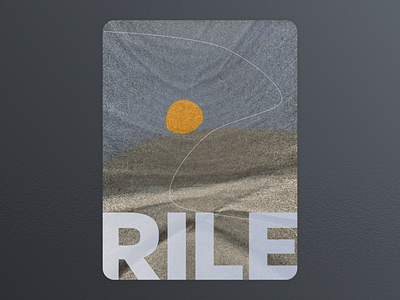 RILE abstract affinity designer alphabet arrangement concept art design english grey illustration letters paper sunset texture typeface typography yellow