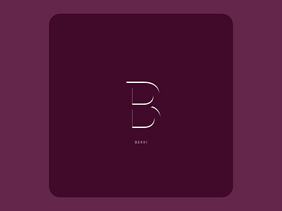 BEKKI affinity designer b brand logo branding clean company logo concept creative graphic design jewelry logo logo design minimal outline purple royal single letter typography