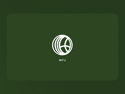 IRFU 2d abstract logo affinity designer branding combination mark concept graphics green inspiration international ireland logo design minimal organization rugby sports sports logo typography