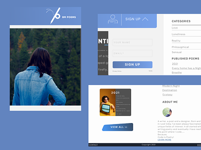 BM POEMS - III artist website composition concept design inspiration layout minimal personal website poet poetry poetry website typography uiux user interface web design website design