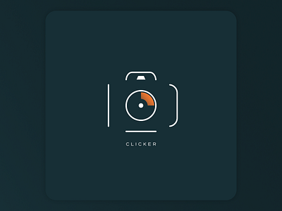 CLICKER 2d abstract brand brand identity camera app camera logo concept graphic design inspiration logo design minimal photography logo typography