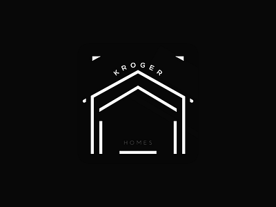 KROGER HOMES architecture logo black and white company logo composition construction design graphic design logo concept logo design real estate