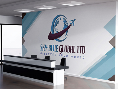 Modern company logo with realistic Mockup