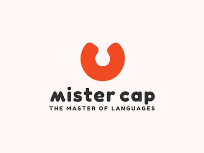 Mister Cap - language school logo cap english language logo mouth palate red school singing study talk tongue