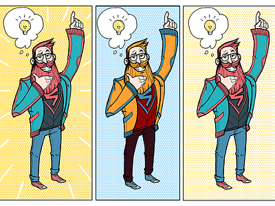 Character: Red beard beard brandign characterdesign comic idea man retro