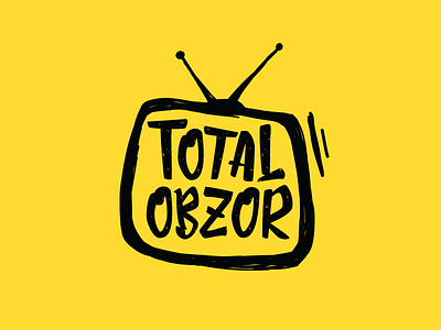 Total Obzor logo black blog blogger brand logo overview review tv video yellow youtube