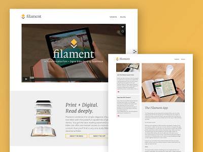 Filament Bible Site bible design publishing ux web