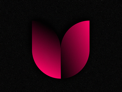 The U - gradients graphic design illustration illustrator photoshop pink raspberry typography