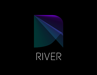 River Logo abstract adobe illustrator blend tool design flow logo mark minimalist minimalist logo river