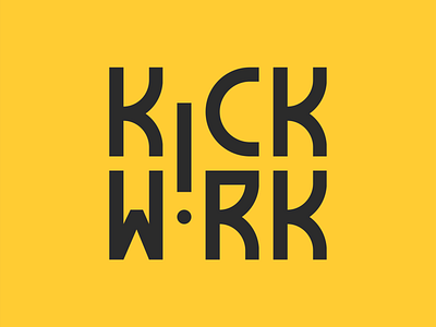 Kick Work lettering minimal type typogaphy