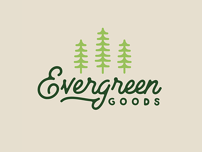 Evergreen Goods brand branding design graphic design identity illustration logo mark trees washington