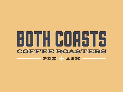 Both Coasts Coffee Wordmark brand branding coast coffee design graphic design identity illustration lockup logo mark wordmark