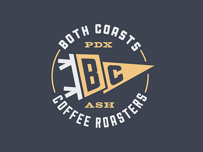 Both Coasts Alt Logo brand branding coast coffee design graphic design identity illustration lockup logo mark
