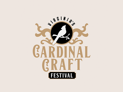 Cardinal Craft Logo bird branding cardinal craft design festival graphic design identity illustration lockup logo mark