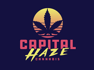 Capital Haze Primary Logo branding cannabis design graphic design identity illustration lockup logo mark