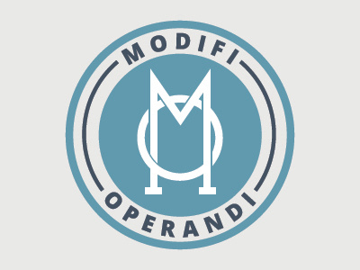 Modifi Operandi badge blue branding design graphic design icon logo mark