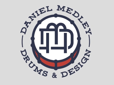 Daniel Medley Drums Alt branding design drums icon identity logo mark music studio