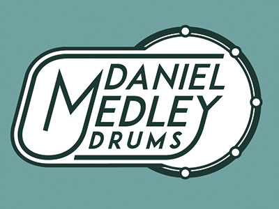 Daniel Medley Drums branding design drums icon identity logo mark music studio