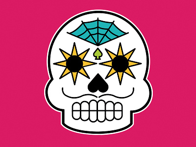 Sugar Skull 2 accessories buttons cute design graphic design illustration illustrator merch pins skull sugar skull