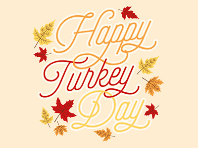 Gobble Gobble autumn design fall graphic design holiday leaves seasonal thanksgiving type typography