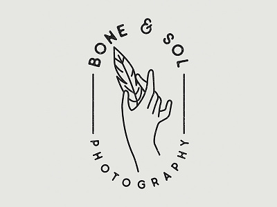 Bone & Sol Photography Logo branding custom design freelance identity illustration lockup logo mark markup photography