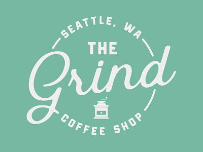 The Grind branding challenge coffee design identity lockup logo mark thirty days type typography