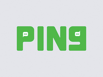 Ping Logo brand branding challenge chat identity lettering lockup logo mark platform thirty days type