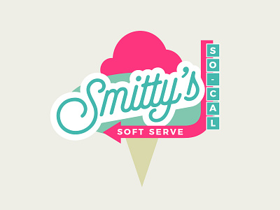 Smitty's So-Cal Soft Serve brand branding ice cream identity lettering lockup logo mark socal thirty logos