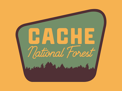 Cache National Forest design graphic design illustration illustrator merch national parks outdoors sticker sticker design