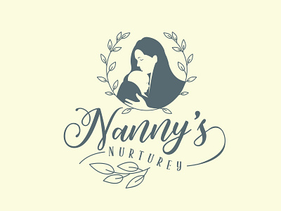 Nanny's Nurturey Logo brand brand and identity brand assets branding graphic design icon lockup logo mark mark icon symbol