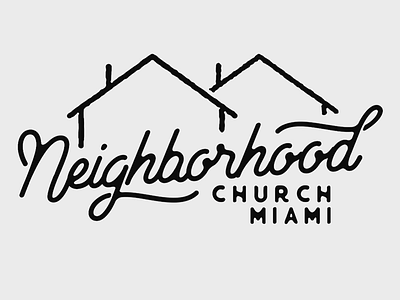 Neighborhood Church brand branding church identity lock up logo logos mark neighborhood vector