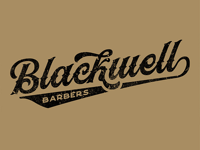 Blackwell Barbers brand branding identity illustration lock up lockup logo mark vector