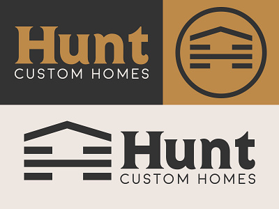 Hunt Custom Homes Branding brand brand identity branding branding and identity design identity lockup logo logos mark