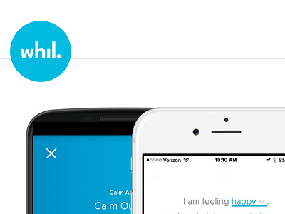 Whil Homepage with Phones! app homepage mindfulness mobile whil
