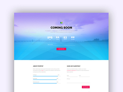 Free Material Design Comingsoon Template