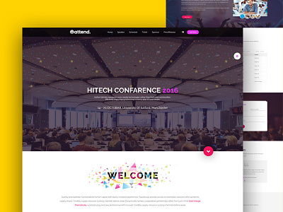 Attend Conference & Event Template business meetup conference convention corporate event events landing meeting political events seminar speakers webinar