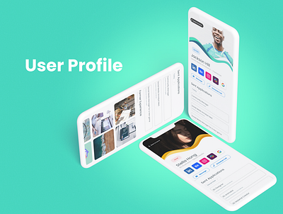 User Profile Mobile app design screen ui ux