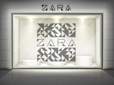 Logo and Pattern for Zara art black and white bnw brand identity branding design elegant geometric logo geometric logotype geometric pattern graphic design illustration logo logotype minimal pattern triangles vector zara