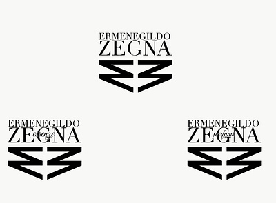 New Logo and Logotype for Ermenegildo Zegna art black and white branding design fashion graphic design illustration italian logo minimal monogram rebranding style vector