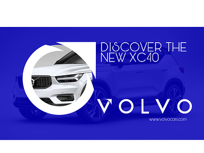 Render of Volvo New Logo for an Advertisement advertising art automotive branding design flat graphic design illustration logo logo design minimal monochrome render vector volvo