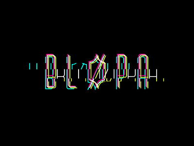 BLØPA Glitch Logo Artwork art artwork branding design digital glitch graphic design illustration logo logotype minimal neon vector