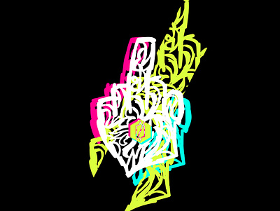 “F/ck Gl/tch” T-shirt Artwork art design fashion glitch graphic design illustration minimal neon t shirt vector