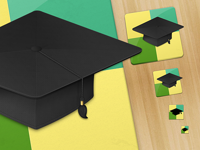 Ludu app icon 512 academic app cap education graduation hat icon mac wood