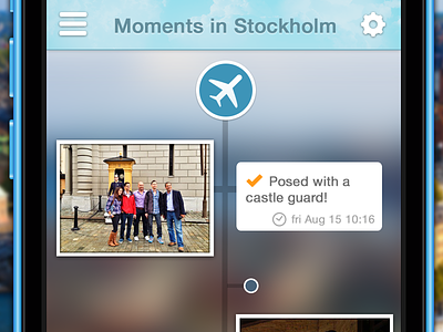 Moments in Stockholm 7 app blur city ios ios7 timeline tourist trip