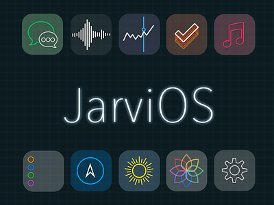 JarviOS - An Iron Man inspired iOS theme 7 icons ios ios7 jailbreak theme transparent winterboard